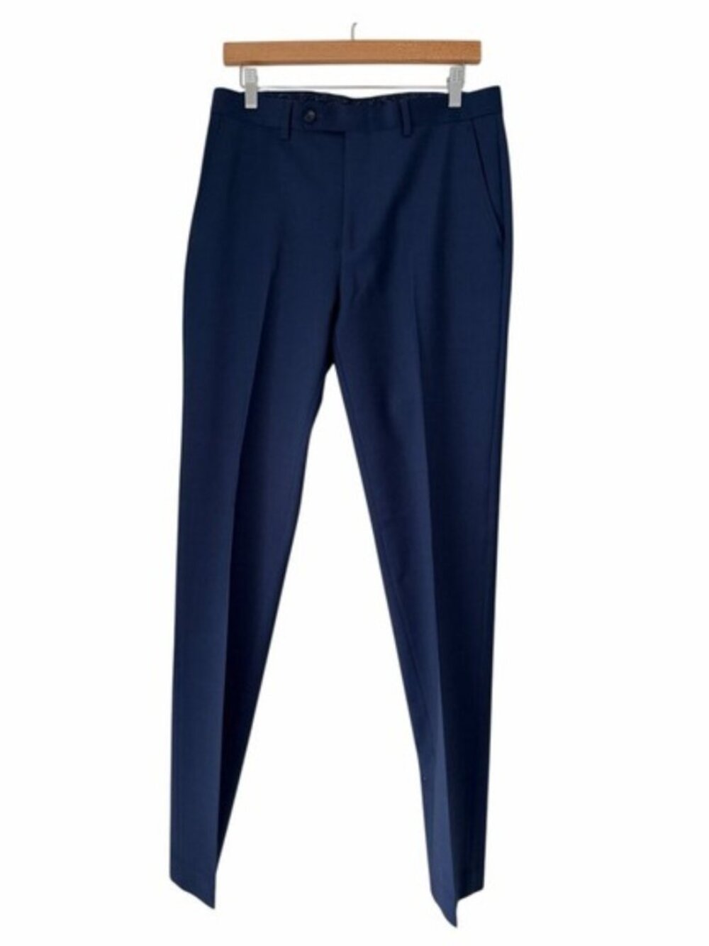 Bar III Navy Men Wool Dress Pants